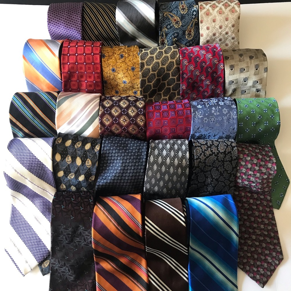 27 Piece Lot of 100% Silk Neck Ties